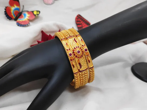 1_Gram_Gold-Plated_Brass_Bangles_Set_Of_6