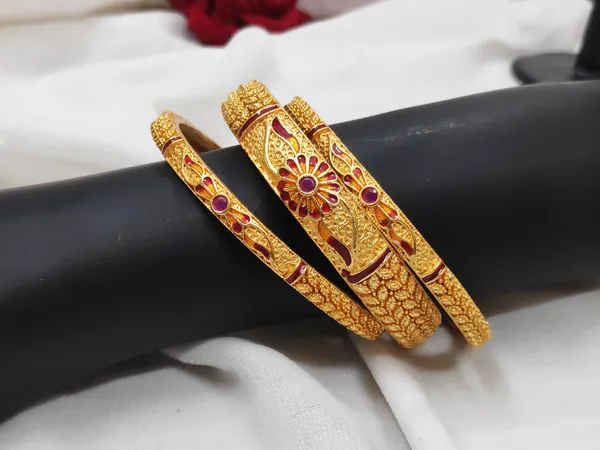 1_Gram_Gold-Plated_Brass_Bangles_Set_Of_6