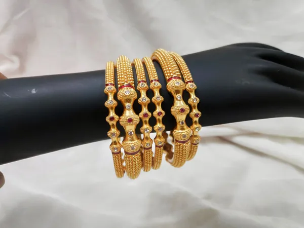 1_Gram_Gold-Plated_Brass_Rajasthani_Bangles_Set_Of_6