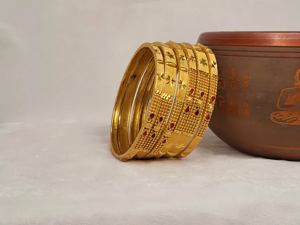 1_Gram_Gold-Plated_Brass_Rajasthani_Bangles_Set_Of_6
