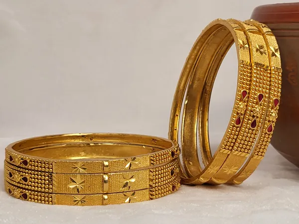 1_Gram_Gold-Plated_Brass_Rajasthani_Bangles_Set_Of_6