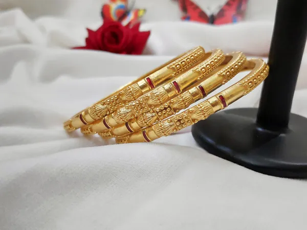 1_Gram_Gold-Plated_Brass_Rajasthani_Bangles_Set_Of_4