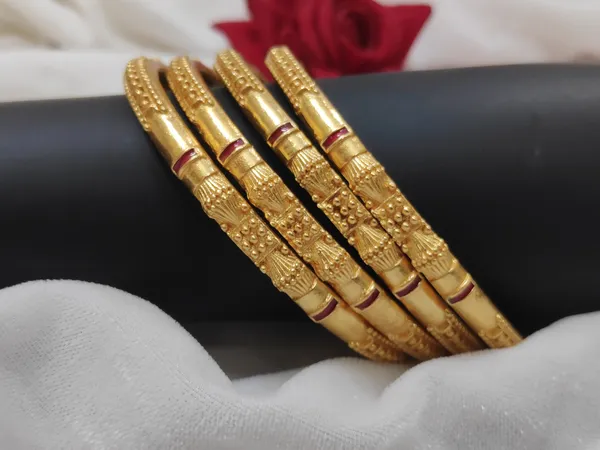 1_Gram_Gold-Plated_Brass_Rajasthani_Bangles_Set_Of_4