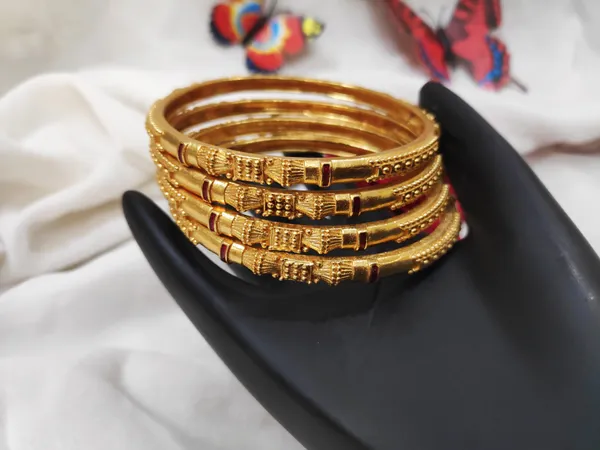 1_Gram_Gold-Plated_Brass_Rajasthani_Bangles_Set_Of_4