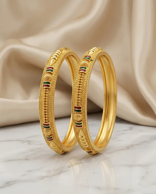 Traditional_Brass_Gold_Bangles_Set_with_Meenakari_Accents_�_High-Durability_Polish_Daily_Wear_Kada