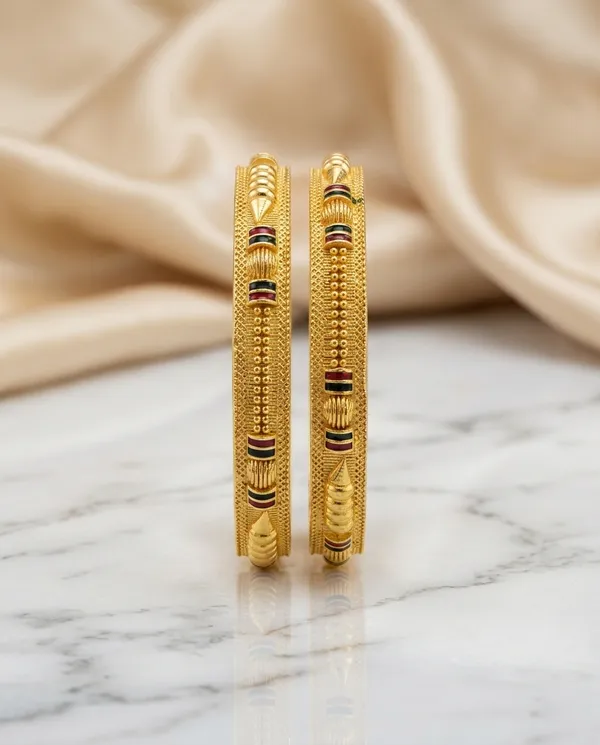 Traditional_Brass_Gold_Bangles_Set_with_Meenakari_Accents_�_High-Durability_Polish_Daily_Wear_Kada