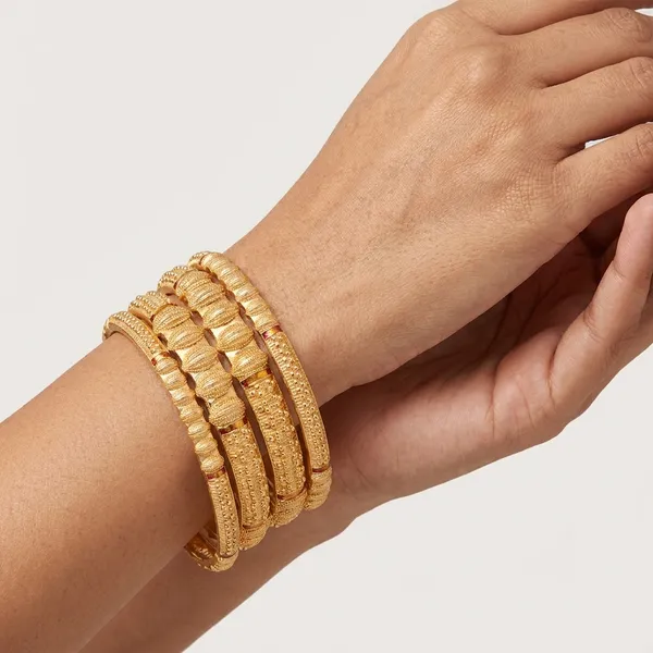 Elegant_Brass_Gold-Toned_Textured_Bangle_Set_�_Durable_Daily_Wear_Classic_Kada_Bangles