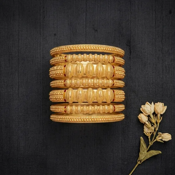 Elegant_Brass_Gold-Toned_Textured_Bangle_Set_�_Durable_Daily_Wear_Classic_Kada_Bangles