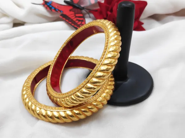 1_Gram_Gold-Plated_Brass_Rajasthani_Bangles_Set_Of_2