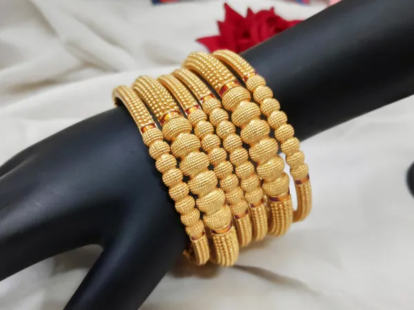 1_Gram_Gold-Plated_Brass_Rajasthani_Bangles_Set_Of_6