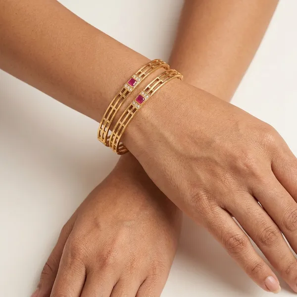 Elegant_Brass_Daily_Wear_Bangles_with_Ruby_Red_Stone_Accent_(Set_of_2)
