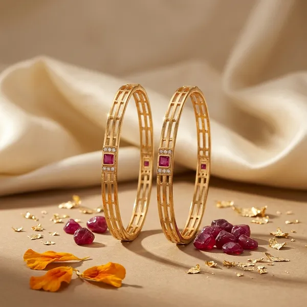 Elegant_Brass_Daily_Wear_Bangles_with_Ruby_Red_Stone_Accent_(Set_of_2)