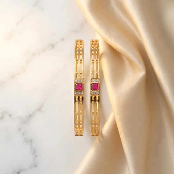 Elegant_Brass_Daily_Wear_Bangles_with_Ruby_Red_Stone_Accent_(Set_of_2)