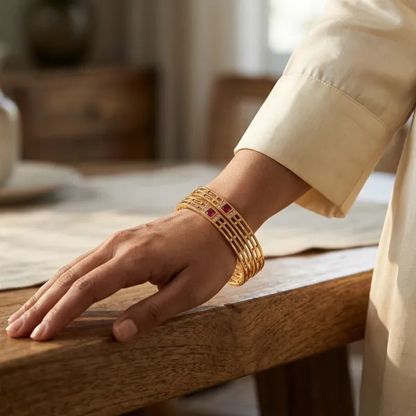 Elegant_Brass_Daily_Wear_Bangles_with_Ruby_Red_Stone_Accent_(Set_of_2)