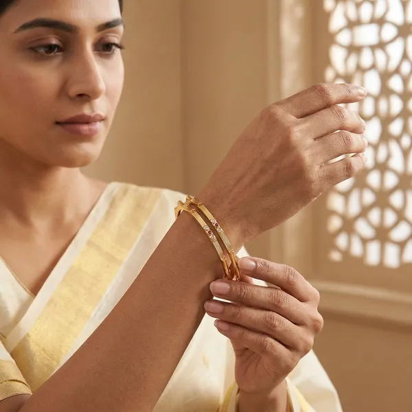 The_Bamboo_Harmony_Bangle_Set_�_Set_of_2_Matte_Gold_Kada_Bracelets_with_Inset_Gemstones