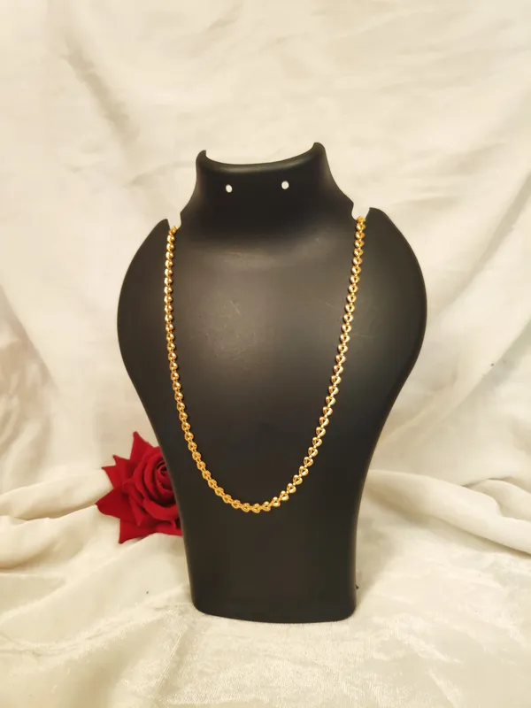 1_Gram_Gold-Plated_Silver_Chain_23.5_Inch_For_Women