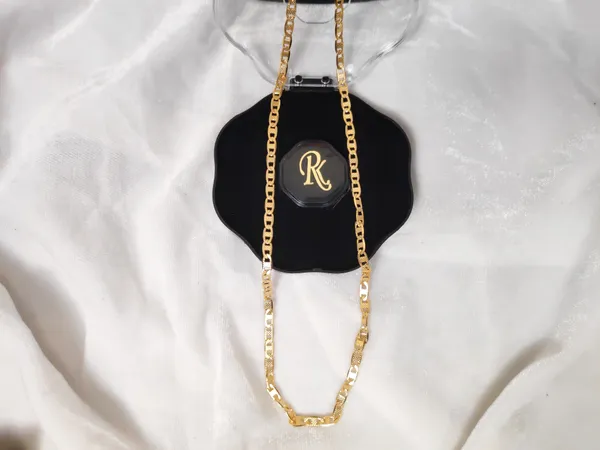 1_Gram_Gold-Plated_Silver_Chain_23.5_Inch_For_Women