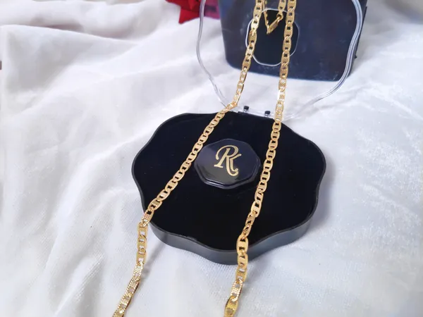 1_Gram_Gold-Plated_Silver_Chain_23.5_Inch_For_Women
