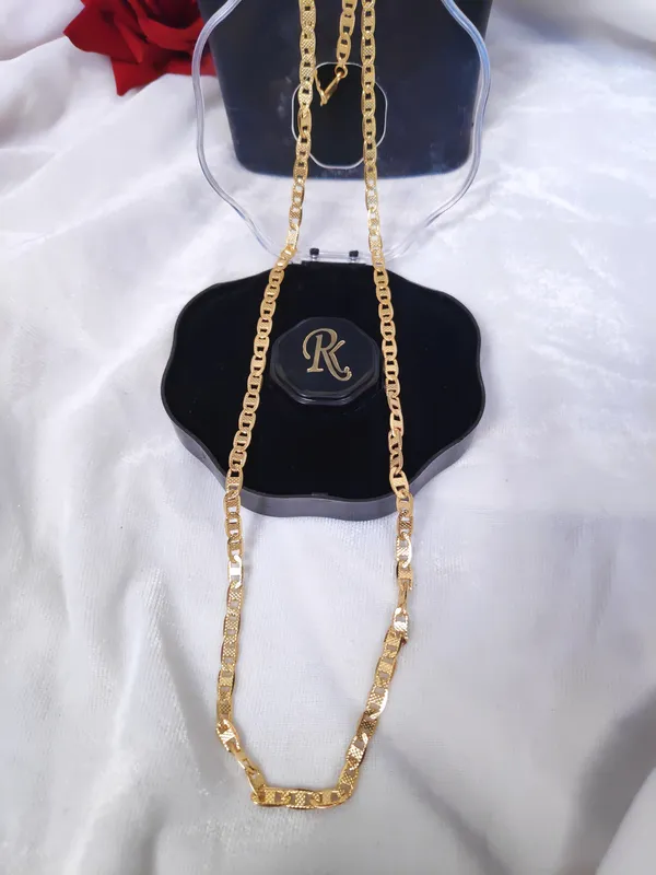 1_Gram_Gold-Plated_Silver_Chain_23.5_Inch_For_Women