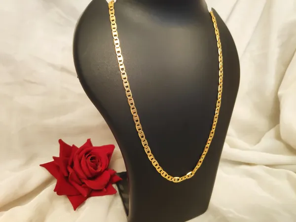1_Gram_Gold-Plated_Silver_Chain_23.5_Inch_For_Women