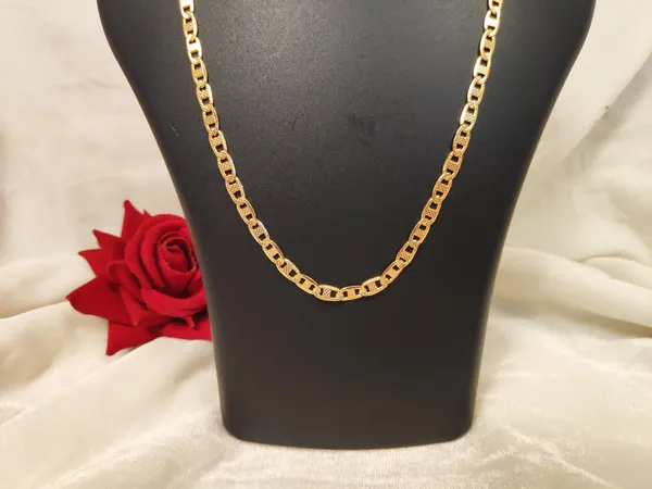 1_Gram_Gold-Plated_Silver_Chain_23.5_Inch_For_Women