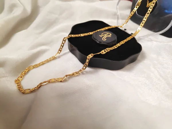1_Gram_Gold-Plated_Silver_Chain_23.5_Inch_For_Women