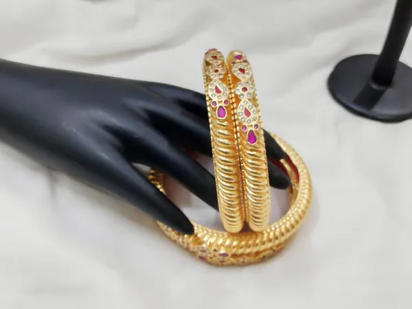 1_Gram_Gold-Plated_Brass_Rajasthani_Bangles_Set_Of_4
