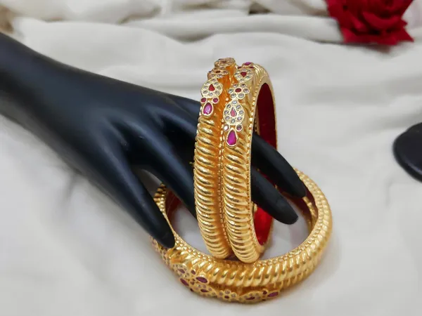 1_Gram_Gold-Plated_Brass_Rajasthani_Bangles_Set_Of_4