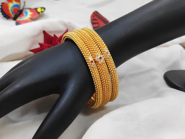 1_Gram_Gold-Plated_Brass_Rajasthani_Bangles_Set_Of_6