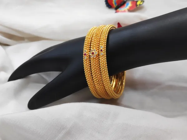 1_Gram_Gold-Plated_Brass_Rajasthani_Bangles_Set_Of_6