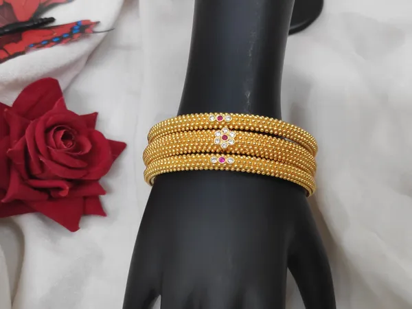 1_Gram_Gold-Plated_Brass_Rajasthani_Bangles_Set_Of_6