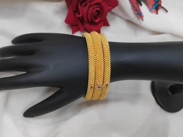 1_Gram_Gold-Plated_Brass_Rajasthani_Bangles_Set_Of_6