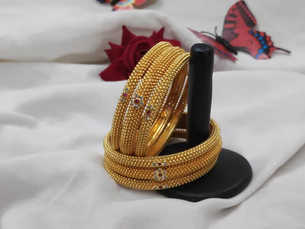 1_Gram_Gold-Plated_Brass_Rajasthani_Bangles_Set_Of_6