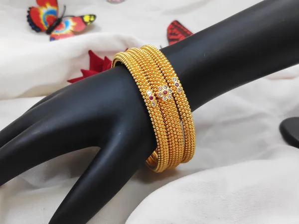 1_Gram_Gold-Plated_Brass_Rajasthani_Bangles_Set_Of_6
