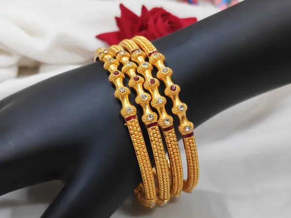 1_Gram_Gold-Plated_Brass_Rajasthani_Bangles_Set_Of_4