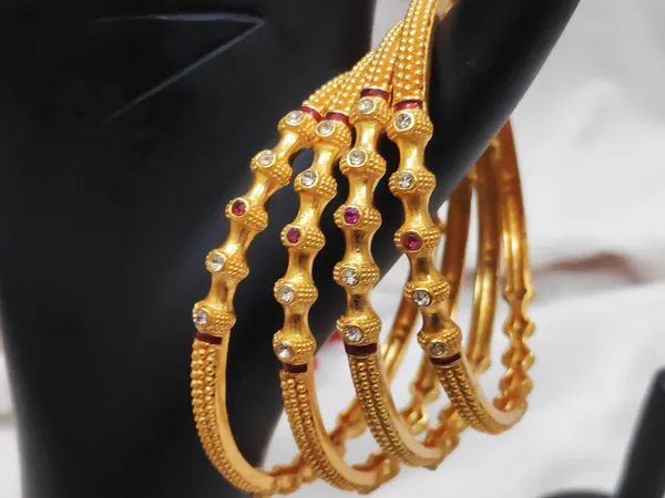 1_Gram_Gold-Plated_Brass_Rajasthani_Bangles_Set_Of_4