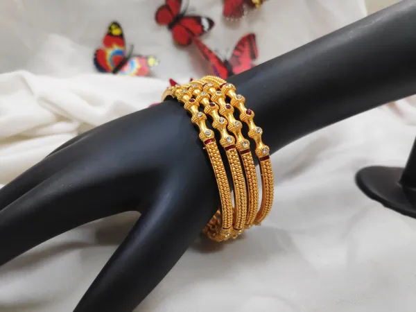 1_Gram_Gold-Plated_Brass_Rajasthani_Bangles_Set_Of_4