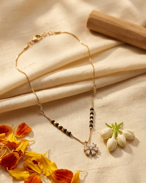 Gold-Plated_Floral_Mangalsutra_with_Traditional_Black_Beads