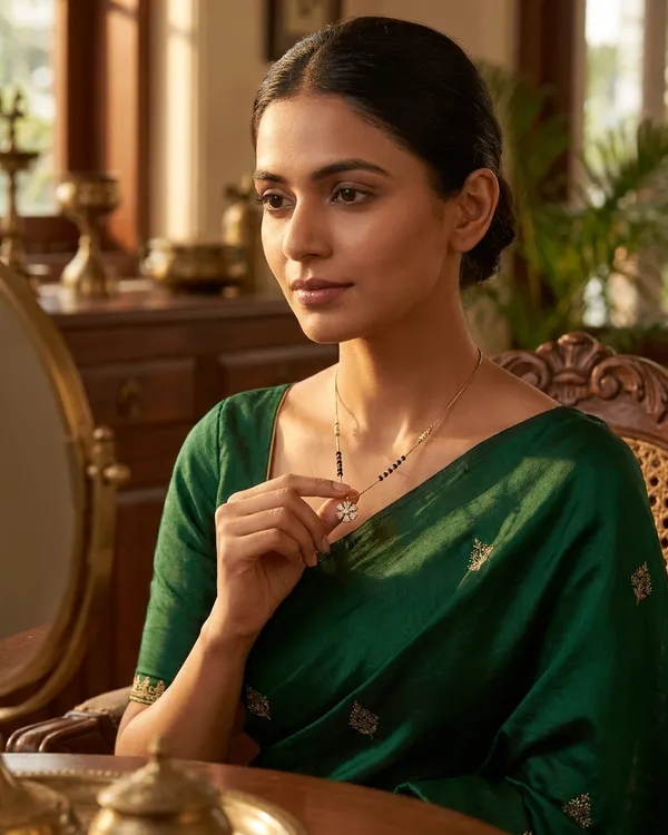 Gold-Plated_Floral_Mangalsutra_with_Traditional_Black_Beads