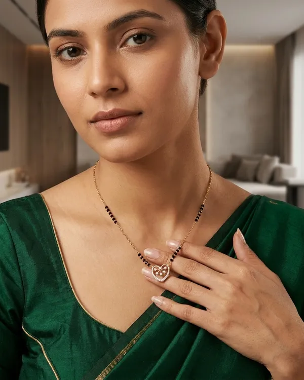 Gold-Plated_Heart_Pendant_Mangalsutra_with_Black_Beads