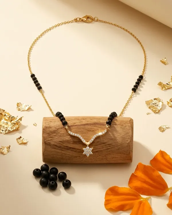 Gold-Plated_V-Curve_Mangalsutra_with_Floral_CZ_Pendant