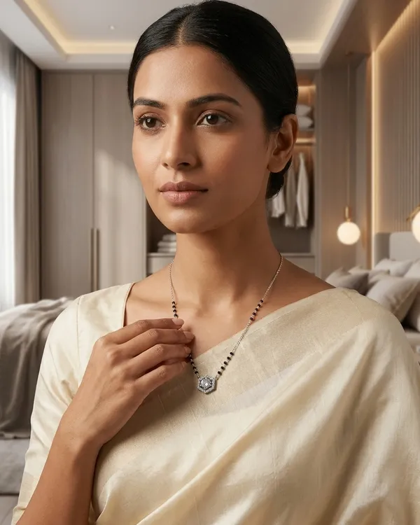 Modern_Rhodium-Plated_Hexagon_Halo_Mangalsutra