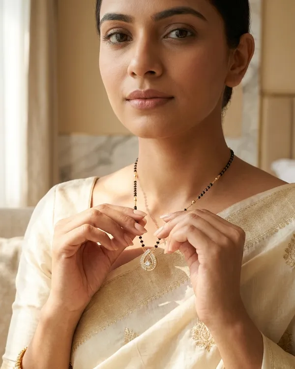 Gold-Plated_Teardrop_CZ_Mangalsutra
