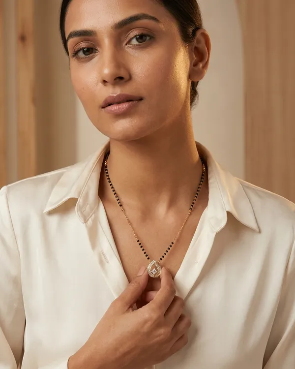 Gold-Plated_Teardrop_CZ_Mangalsutra