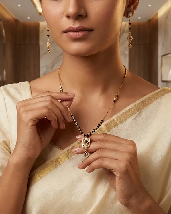 Gold-Tone_Brass_Rectangular_Pendant_Mangalsutra_|_18-Inch_Daily_Wear_with_CZ_Stones
