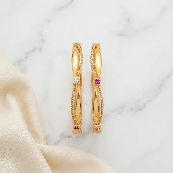 The_Aura_Wave_Kada_Set_�__Gold_Plated_Bangles_with_Ruby_&_Cubic_Zirconia_(Set_of_2)