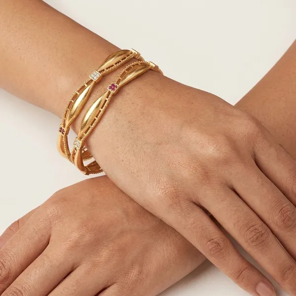 The_Aura_Wave_Kada_Set_�__Gold_Plated_Bangles_with_Ruby_&_Cubic_Zirconia_(Set_of_2)