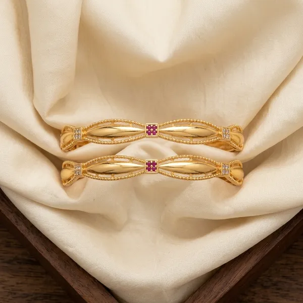 The_Aura_Wave_Kada_Set_�__Gold_Plated_Bangles_with_Ruby_&_Cubic_Zirconia_(Set_of_2)
