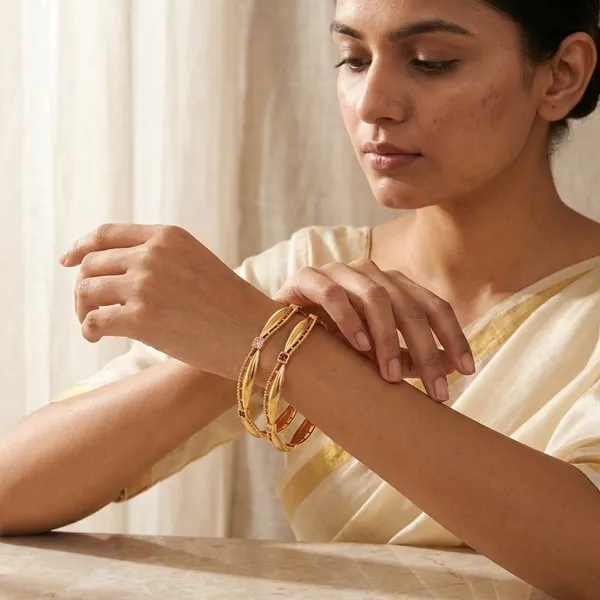 The_Aura_Wave_Kada_Set_�__Gold_Plated_Bangles_with_Ruby_&_Cubic_Zirconia_(Set_of_2)