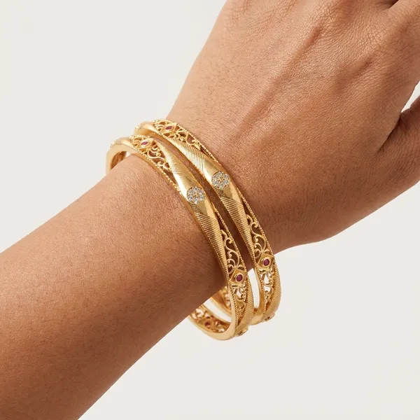 Elegant_Brass_Gold-Plated_Daily_Wear_Bangles_with_Intricate_Filigree_&_Stone_Accents_(Set_of_2)